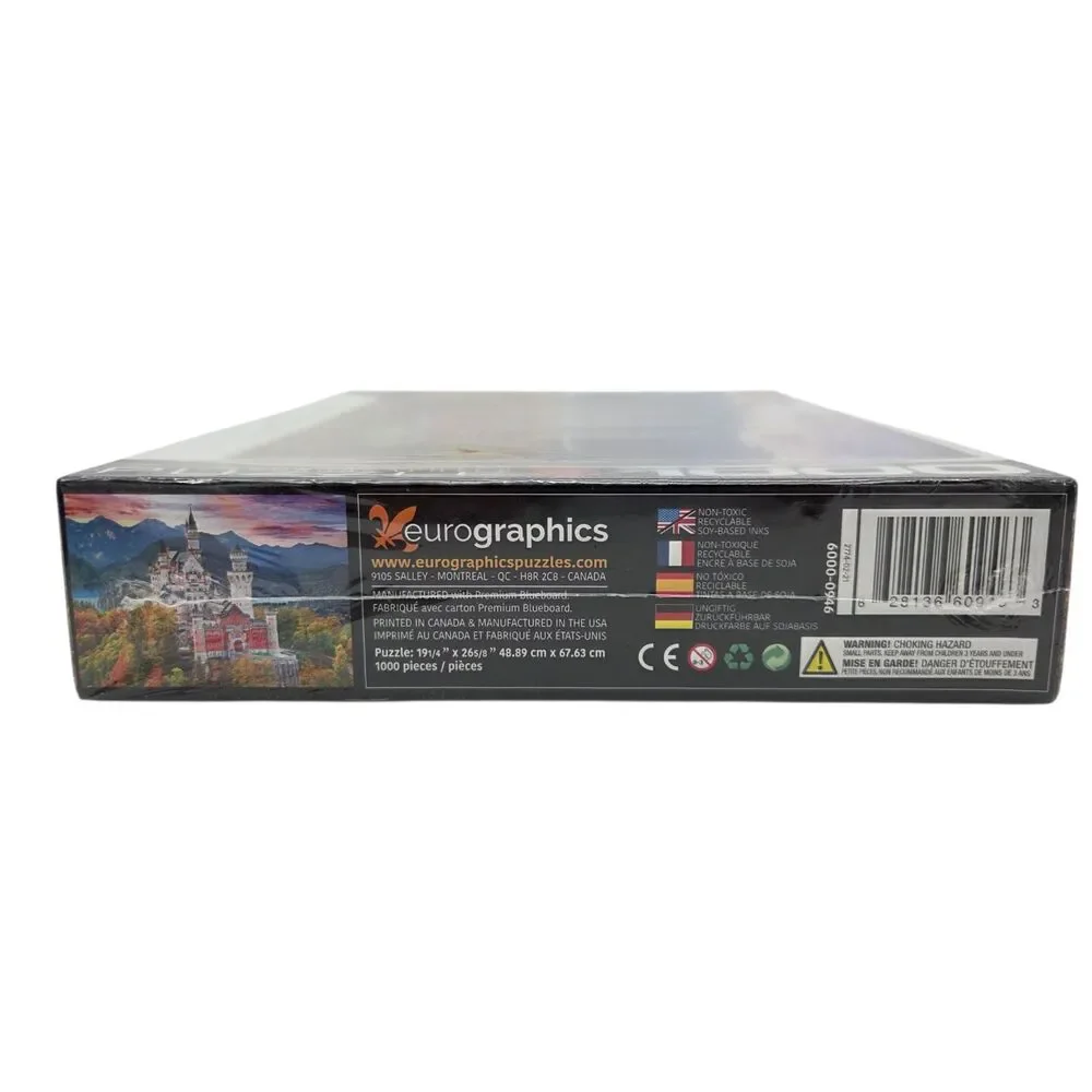 Eurographics Neuschwanstein Castle Bavaria Germany 1000 Piece Jigsaw Puzzle New
